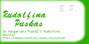 rudolfina puskas business card